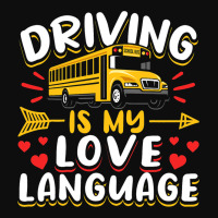 School Bus Driver Vintage Driving Is My Love Langu Crop Top | Artistshot