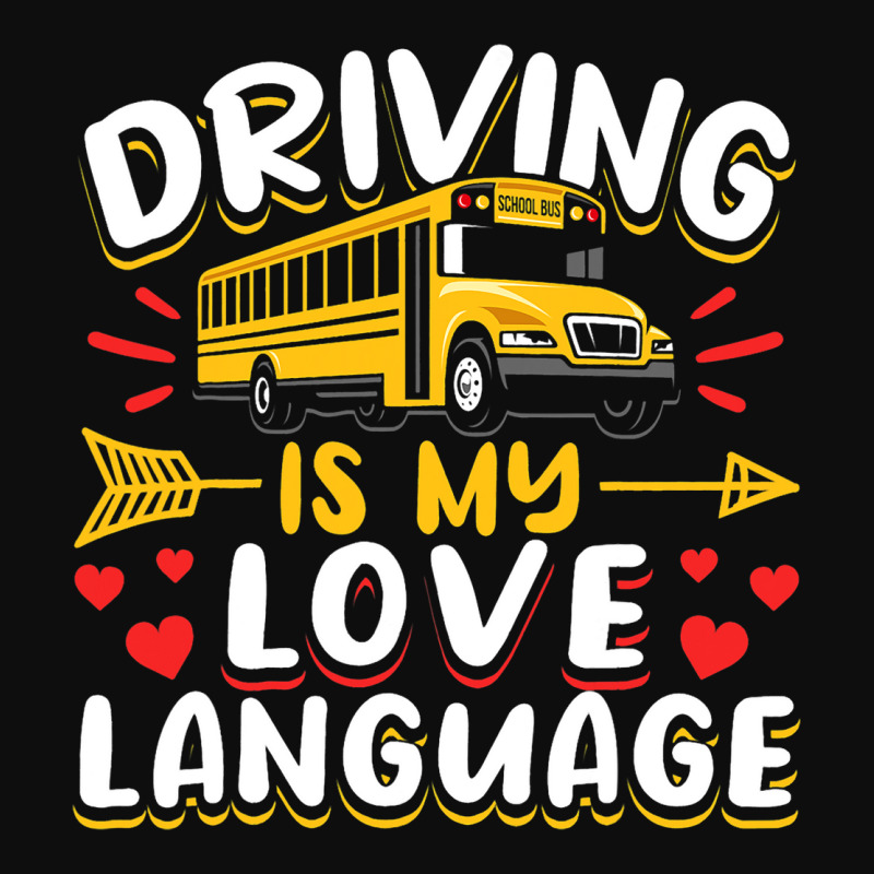 School Bus Driver Vintage Driving Is My Love Langu Crop Top by MartellHorgan | Artistshot