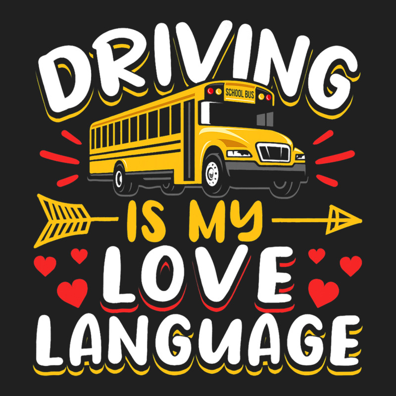 School Bus Driver Vintage Driving Is My Love Langu Ladies Polo Shirt by MartellHorgan | Artistshot