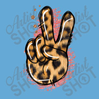 Pink Glitter Leopard Peace Sign Basic T-shirt | Artistshot