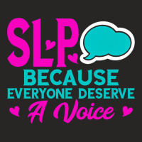 Slp Voive Speech Therapist Speech Language Patholo Ladies Fitted T-shirt | Artistshot