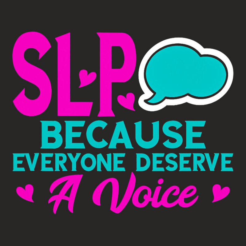 Slp Voive Speech Therapist Speech Language Patholo Ladies Fitted T-Shirt by DericLawlea | Artistshot