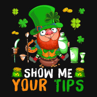 Show Me Your Tips Cute Patricks Day Boy Bartender  Graphic T-shirt | Artistshot