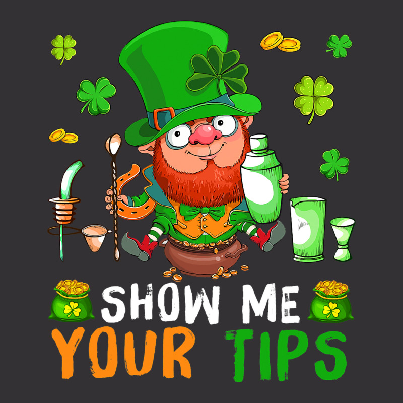 Show Me Your Tips Cute Patricks Day Boy Bartender  Vintage Short | Artistshot