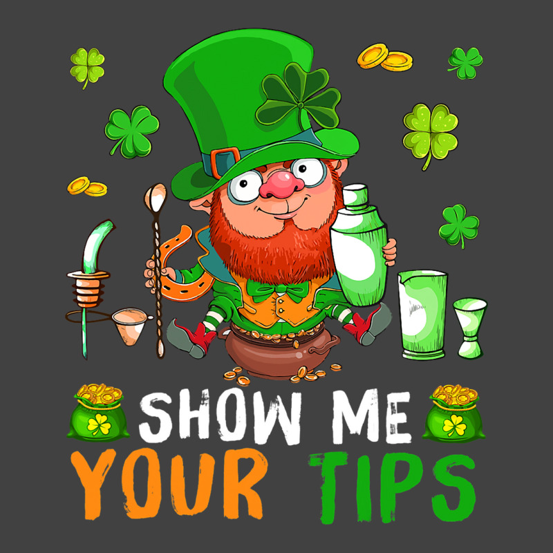 Show Me Your Tips Cute Patricks Day Boy Bartender  Vintage T-shirt | Artistshot