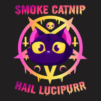 Smoke Catnip Hail Lucipurr Funny Satanic Cat Kitty T-shirt | Artistshot