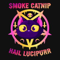 Smoke Catnip Hail Lucipurr Funny Satanic Cat Kitty Graphic T-shirt | Artistshot