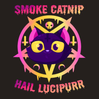 Smoke Catnip Hail Lucipurr Funny Satanic Cat Kitty Tank Top | Artistshot