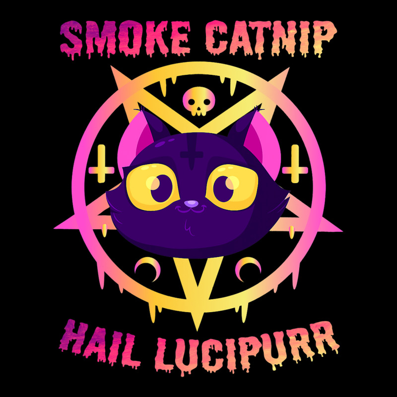 Smoke Catnip Hail Lucipurr Funny Satanic Cat Kitty Men's 3/4 Sleeve Pajama Set | Artistshot