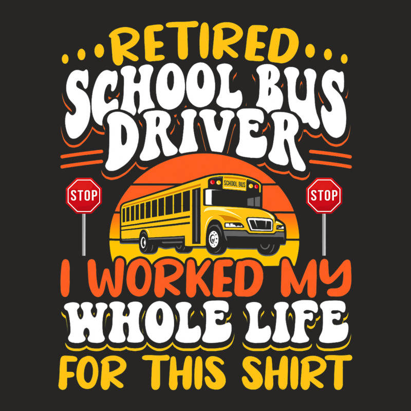 School Bus Driver Vintage Retired School Bus Drive Ladies Fitted T-Shirt by AdleeDerr | Artistshot