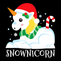 Snownicorn Unicorn Funny Cute Winter Girl Christma Men's 3/4 Sleeve Pajama Set | Artistshot