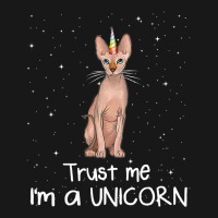 Sphynx Trust Me Im A Unicorn Funny Cat Flannel Shirt | Artistshot