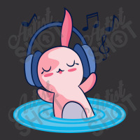 Cute Axolotl Listening To Music Vintage Hoodie | Artistshot