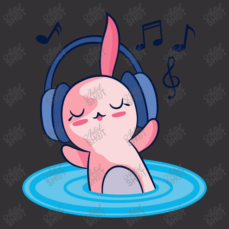 Cute Axolotl Listening To Music Vintage Hoodie by HUMBERTO CORRAL | Artistshot