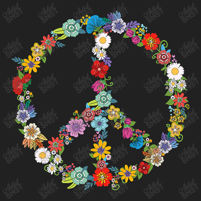 Love And Peace Flower Hippie Lover Beautiful Cute Funny Gift T Shirt Basic T-shirt | Artistshot