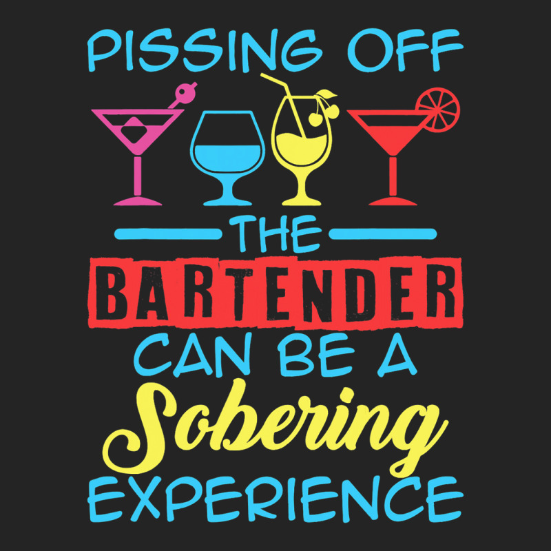 Pissing Off The Bartender Can Be A Sobering Experi 3/4 Sleeve Shirt by JanisLeftwich | Artistshot