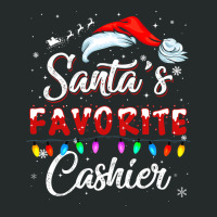 Santa Favorite Cashier Christmas Funny Santa Hat X Women's Triblend Scoop T-shirt | Artistshot