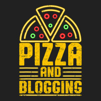 Pizza And Blogging Author Writer Book Bibliopile Basic T-shirt | Artistshot