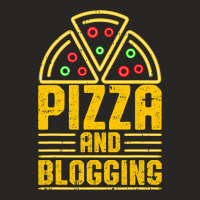 Pizza And Blogging Author Writer Book Bibliopile Ladies Fitted T-shirt | Artistshot