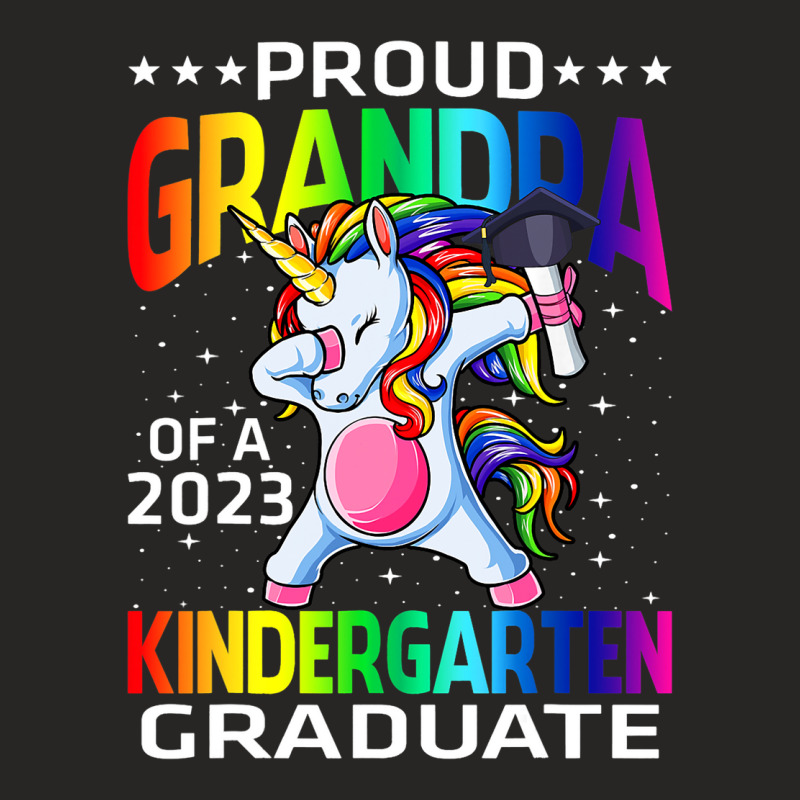 Proud Grandpa Of A Kindergarten Graduate Unicorn Ladies Fitted T-Shirt by MaximilianoMonroe | Artistshot