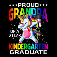 Proud Grandpa Of A Kindergarten Graduate Unicorn Cropped Hoodie | Artistshot