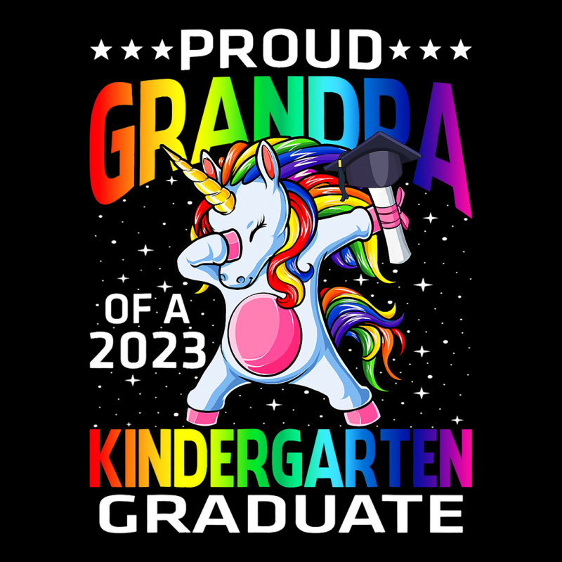 Proud Grandpa Of A Kindergarten Graduate Unicorn Cropped Hoodie by MaximilianoMonroe | Artistshot