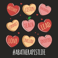 Retro Hearts Aba Therapist Life Funny Valentines D Ladies Fitted T-shirt | Artistshot