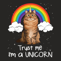 Rainbow Siberian Trust Me Im A Unicorn Cat Ladies Fitted T-shirt | Artistshot