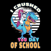 Retro I Crushed 100 Days Of School Unicorn Trex Bo V-neck Tee | Artistshot