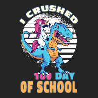 Retro I Crushed 100 Days Of School Unicorn Trex Bo Unisex Hoodie | Artistshot