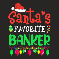 Santas Favorite Banker Christmas Santa Claus Ladies Fitted T-shirt | Artistshot