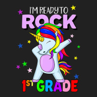 Rock 1st Grade Dabbing Unicorn Girls Back To Schoo Basic T-shirt | Artistshot