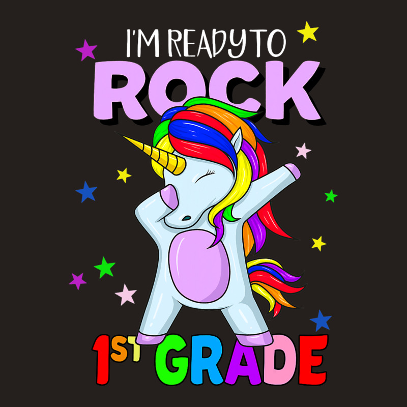 Rock 1st Grade Dabbing Unicorn Girls Back To Schoo Tank Top by AlicenHewlett | Artistshot