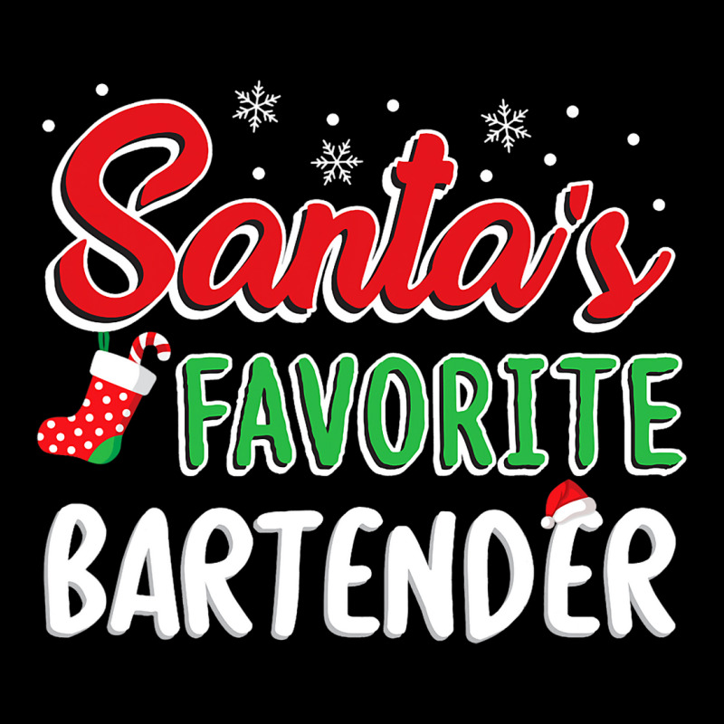 Santas Favorite Bartender T Shirt Cute Xmas Party  Adjustable Cap by LamiyaAlejo | Artistshot