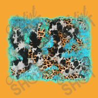 Turquoise Cowhide Leopard Background Basic T-shirt | Artistshot