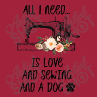 I Need Is Love And Sewing And A Dog Basic Youth T-shirt | Artistshot