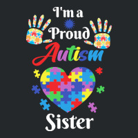 Autism Sister T  Shirt Proud Autism Sister Gift T  Shirt Crewneck Sweatshirt | Artistshot