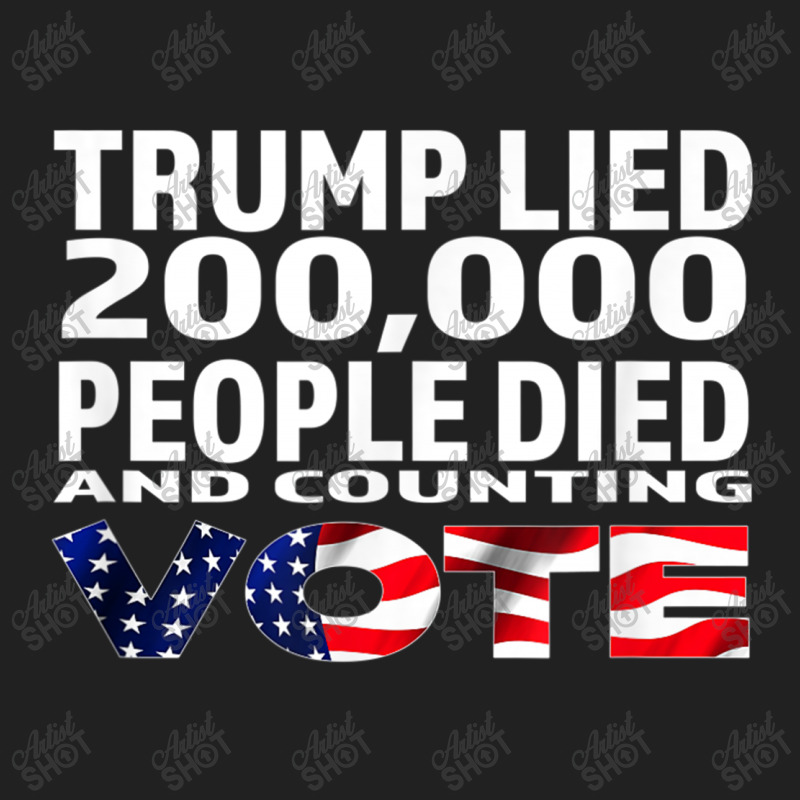 Trump Lied 200,000 People Died And Counting Basic Youth T-shirt by kakashop | Artistshot