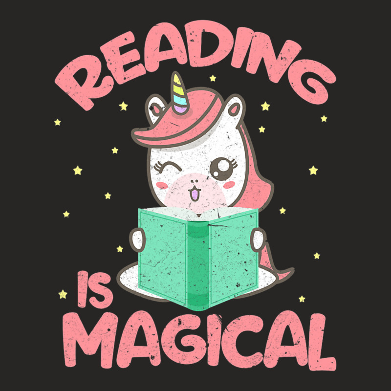 Reading Is Magical Book Unicorn Reader Bookworm Di Ladies Fitted T-Shirt by Happinessit | Artistshot