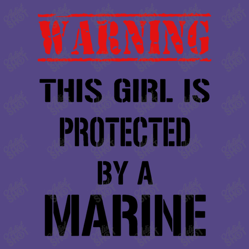 Warning This Girl Is Protected By A Marine Basic T-shirt by Balprut Store | Artistshot