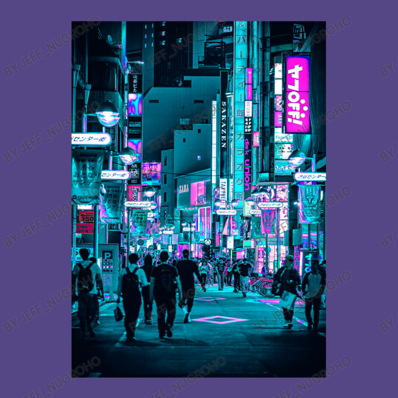 Tokyo Neon Night Synthwave Basic T-shirt by Jeff_Nugroho | Artistshot