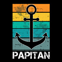 Captain Papa Fathers Day Retro Boat Anchor Sailor  Adjustable Cap | Artistshot