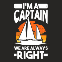 Captain Sailing Boat Boater Sailor Captain 4 Ladies Fitted T-shirt | Artistshot