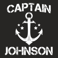 Captain Johnson Funny Birthday Personalized Surnam Ladies Fitted T-shirt | Artistshot