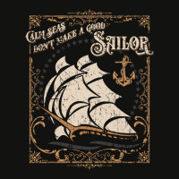 Calm Seas Dont Make A Good Sailor Nautical Theme M Scorecard Crop Tee | Artistshot