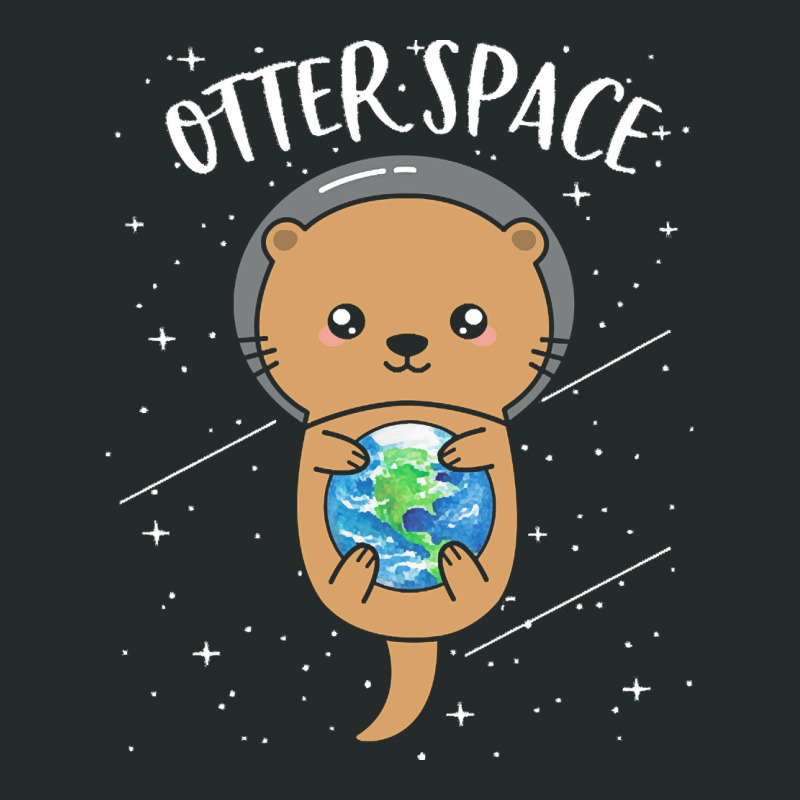 Otter Space T  Shirt Otter Space Cute Funny Sea Otter Astronaut Milky Women's Triblend Scoop T-shirt by magdalena96229 | Artistshot