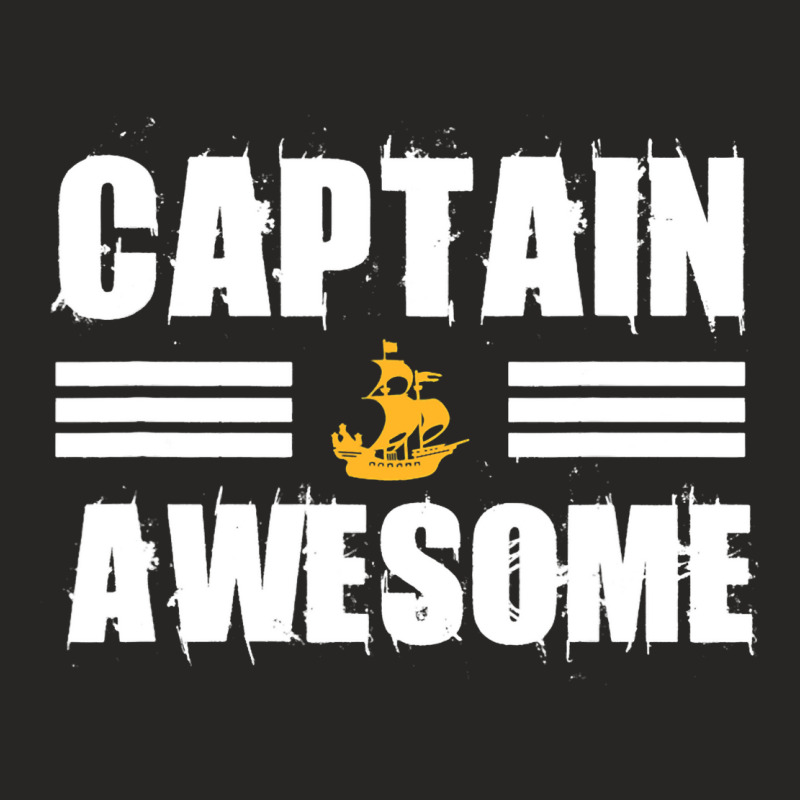 Captain Awesome Sailing Sailor Sail Ladies Fitted T-Shirt by NouraMetcalf | Artistshot