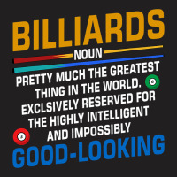 Billiards Noun Definition Billiards Player Pool Sn T-shirt | Artistshot