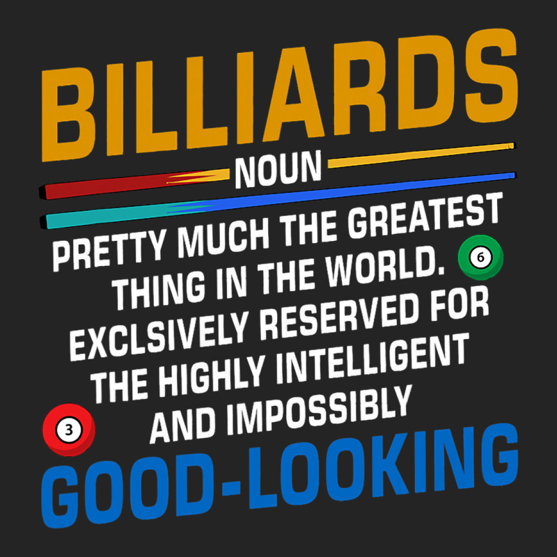 Billiards Noun Definition Billiards Player Pool Sn 3/4 Sleeve Shirt | Artistshot