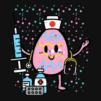 Easter Egg Nicu Nurse Cute Picu Baby Rn Er Scrub T Metal Print Vertical | Artistshot